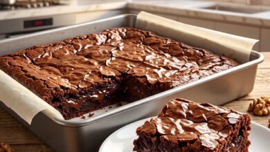 Fudgy Dark Chocolate Brownies Recipe