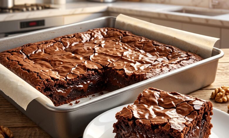 Fudgy Dark Chocolate Brownies Recipe